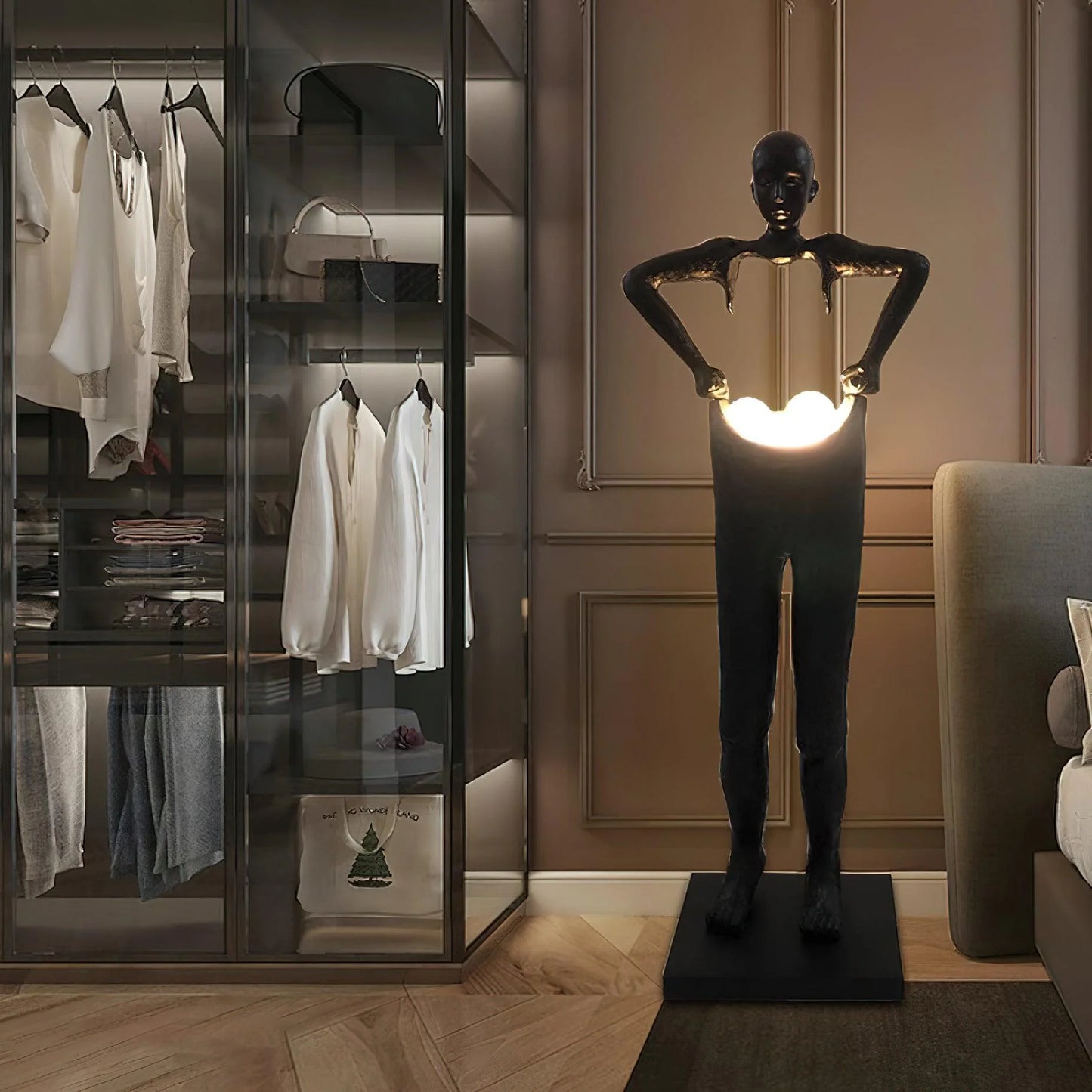 Man Carrying Pants Statue Floor Lamp - Nuvé
