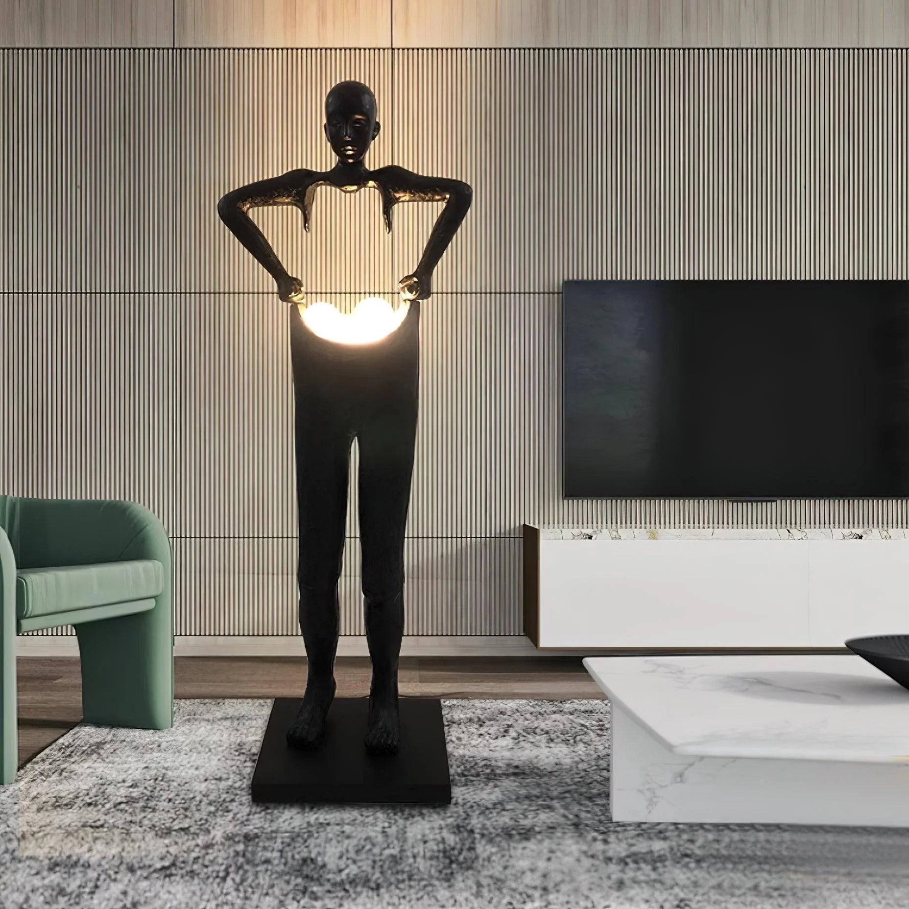 Man Carrying Pants Statue Floor Lamp - Nuvé