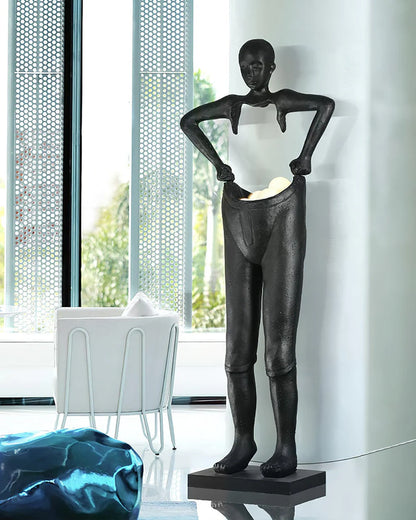 Man Carrying Pants Statue Floor Lamp - Nuvé