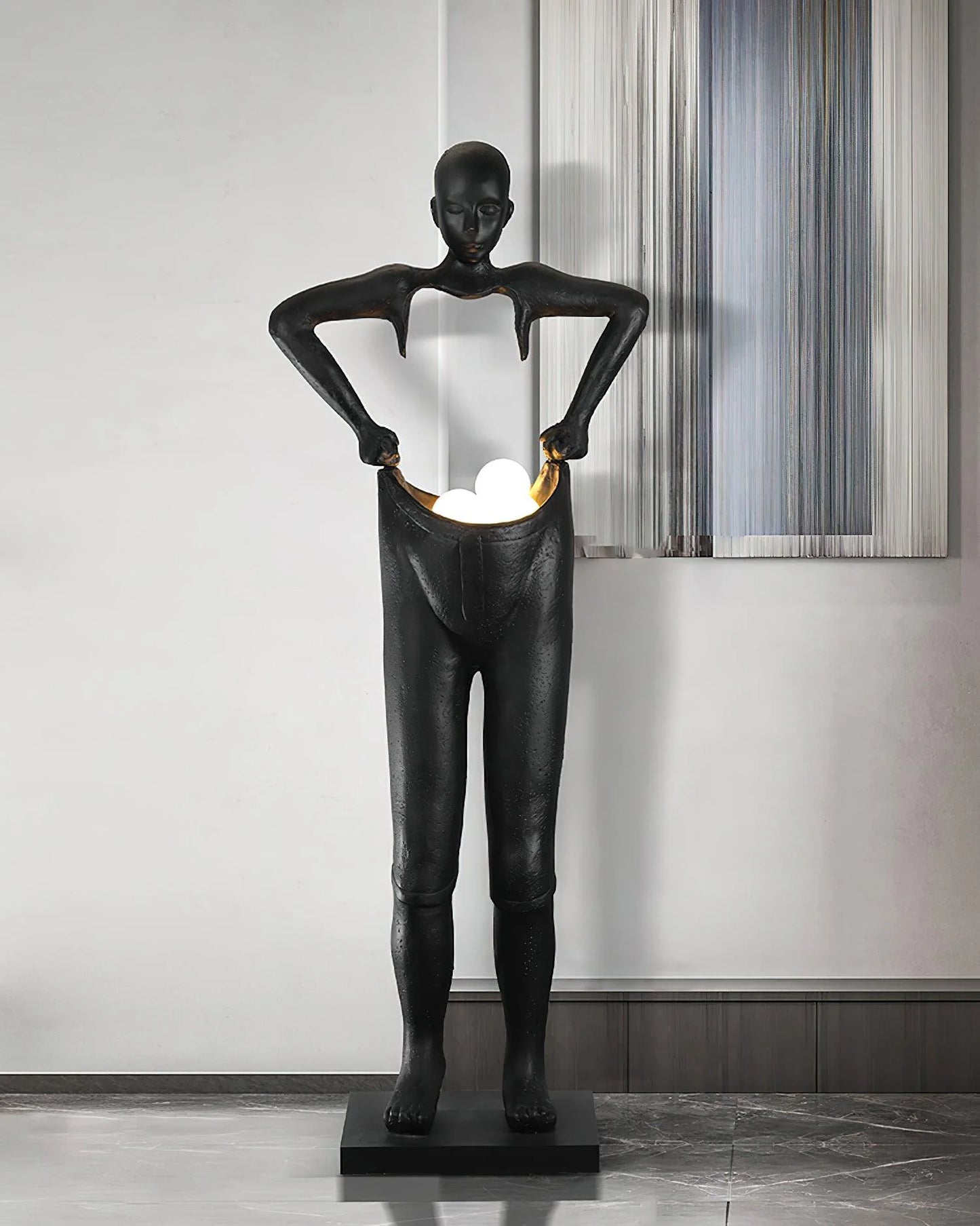 Man Carrying Pants Statue Floor Lamp - Nuvé