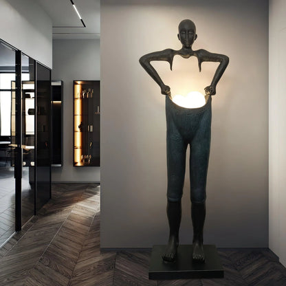 Man Carrying Pants Statue Floor Lamp - Nuvé