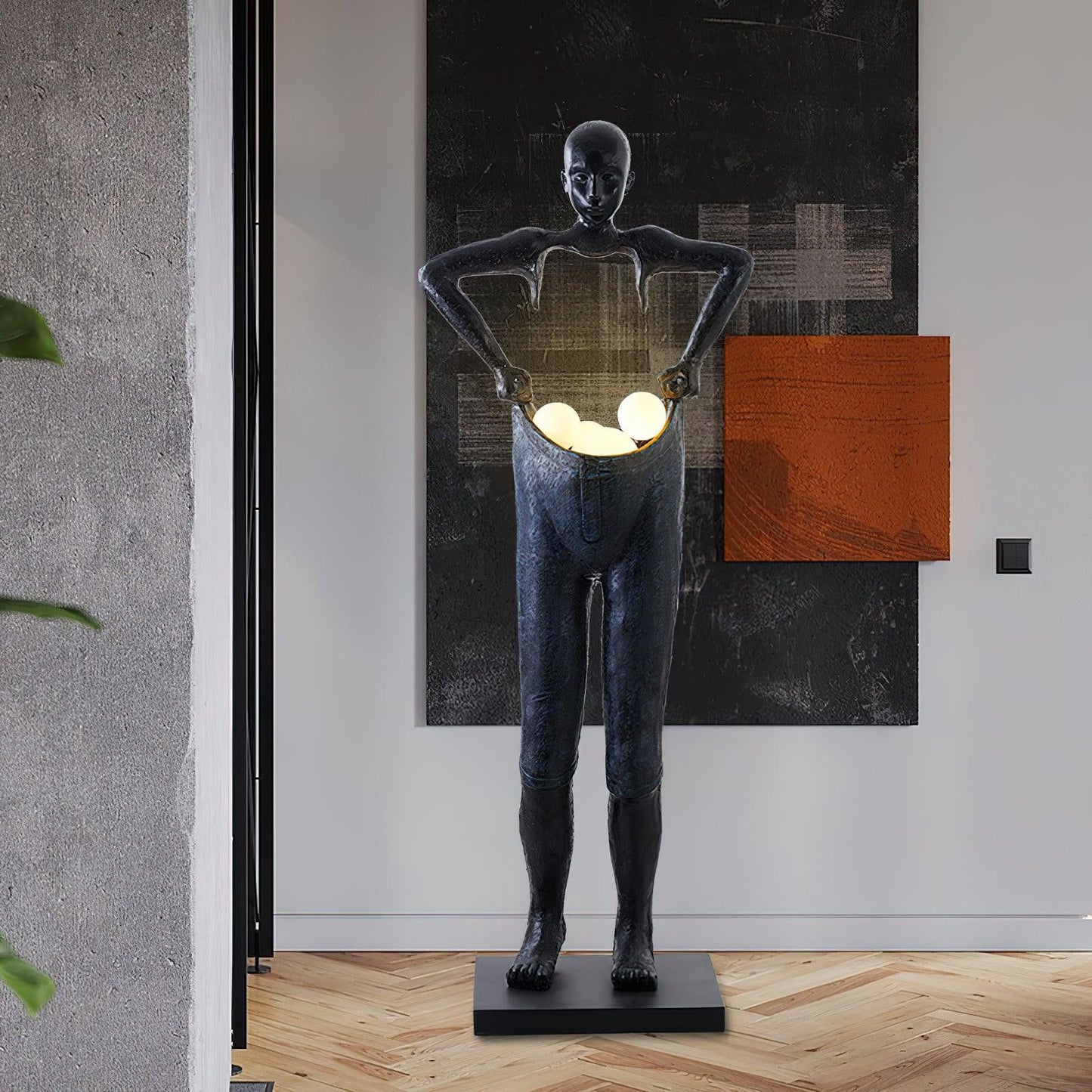 Man Carrying Pants Statue Floor Lamp - Nuvé