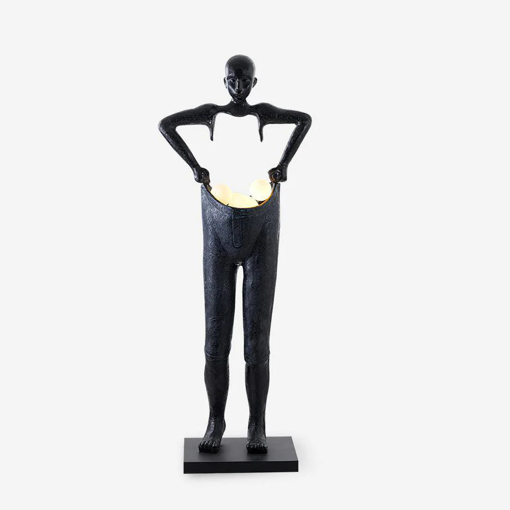Man Carrying Pants Statue Floor Lamp - Nuvé