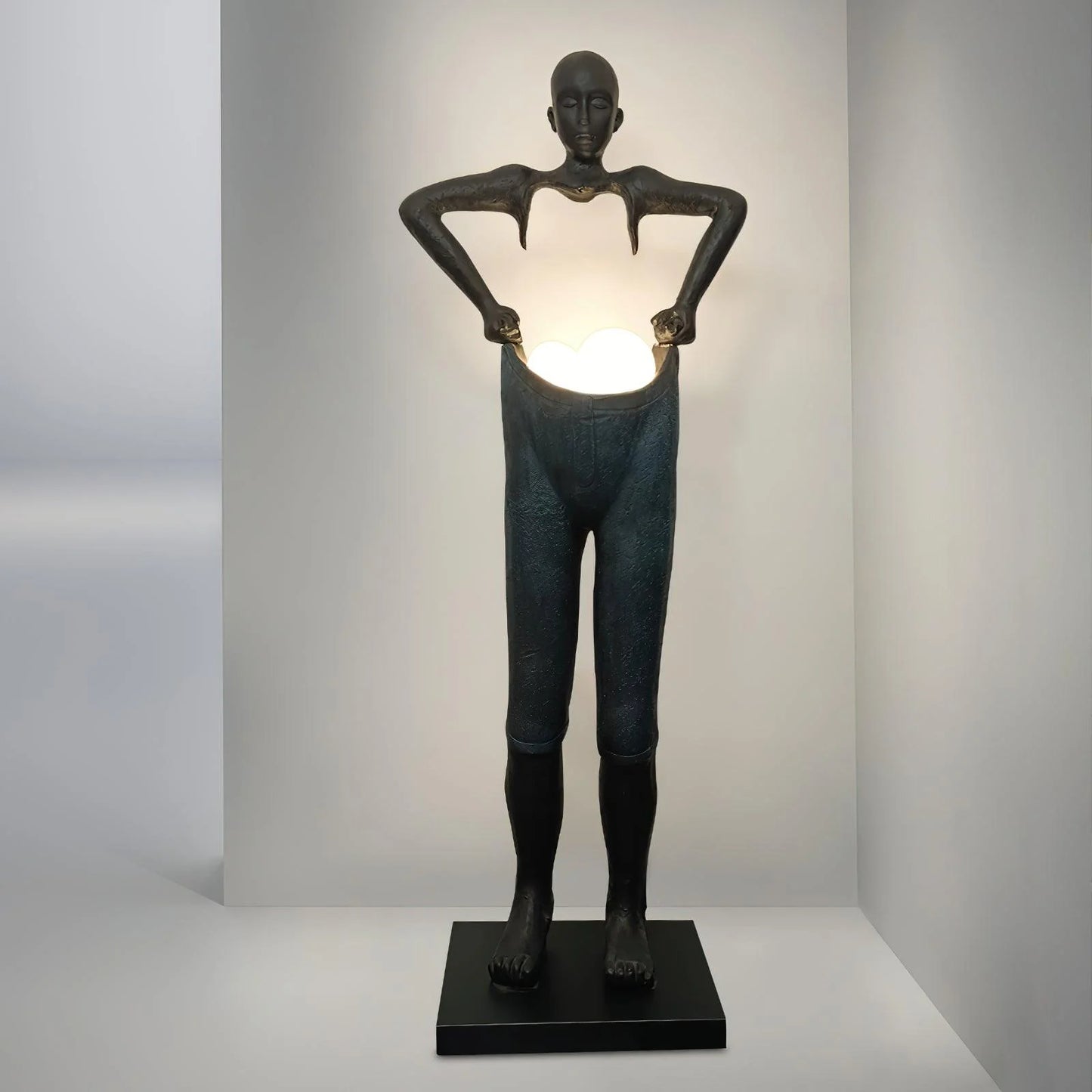 Man Carrying Pants Statue Floor Lamp - Nuvé