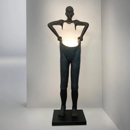 Man Carrying Pants Statue Floor Lamp - Nuvé