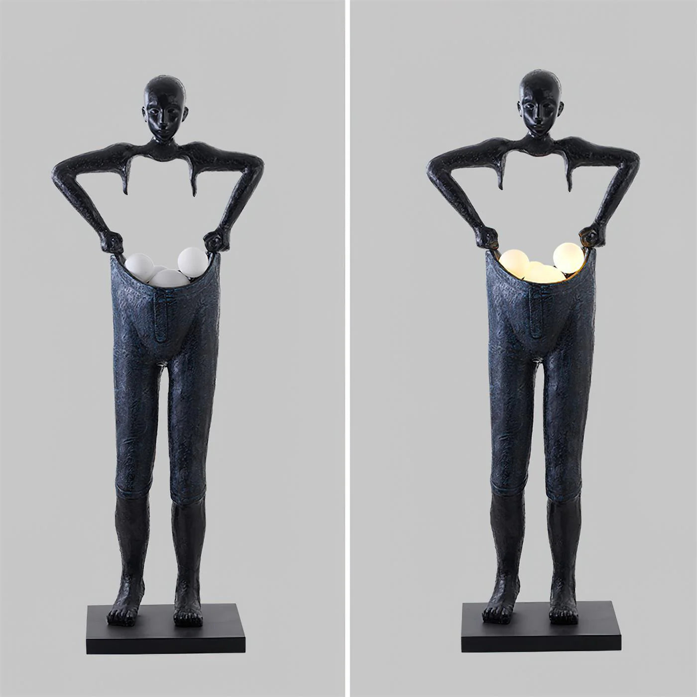Man Carrying Pants Statue Floor Lamp - Nuvé