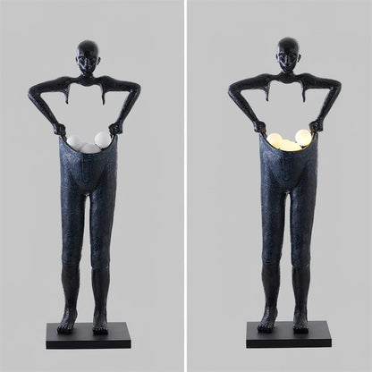 Man Carrying Pants Statue Floor Lamp - Nuvé