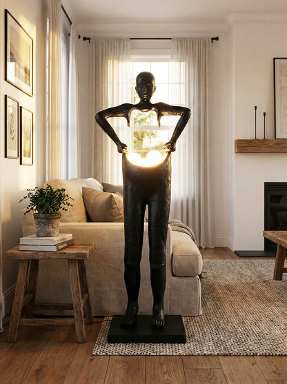 Man Carrying Pants Statue Floor Lamp - Nuvé