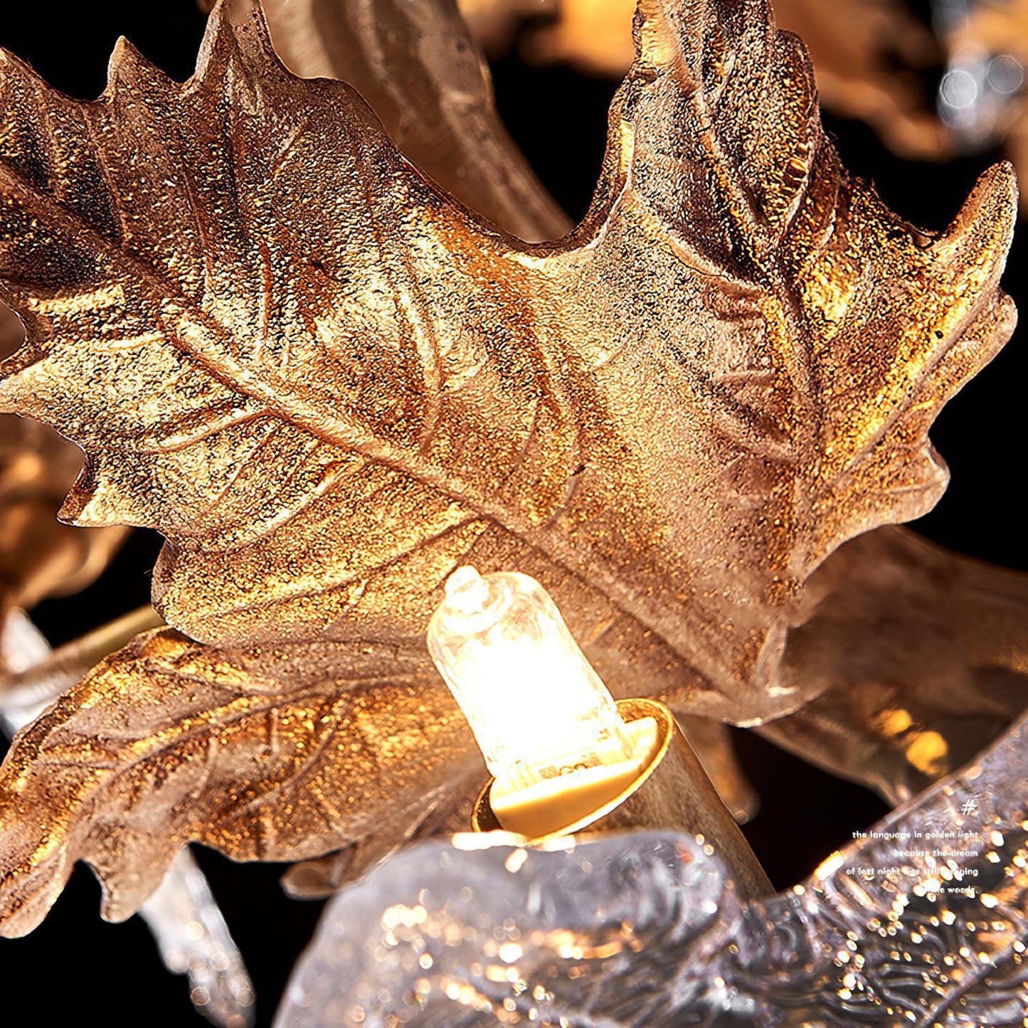 Maple Leaf Brass Chandelier - Nuvé
