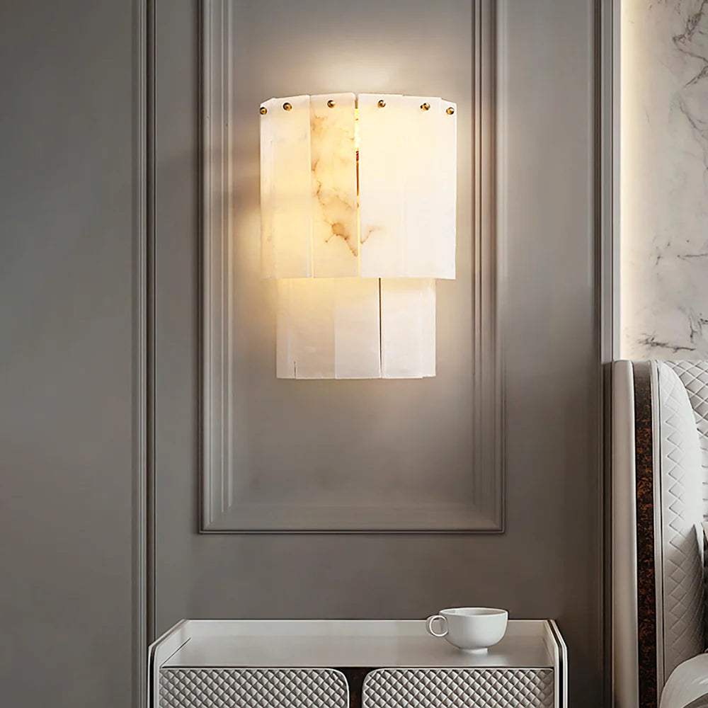 Alabaster 2 Layer Wall Lamp - Nuvé