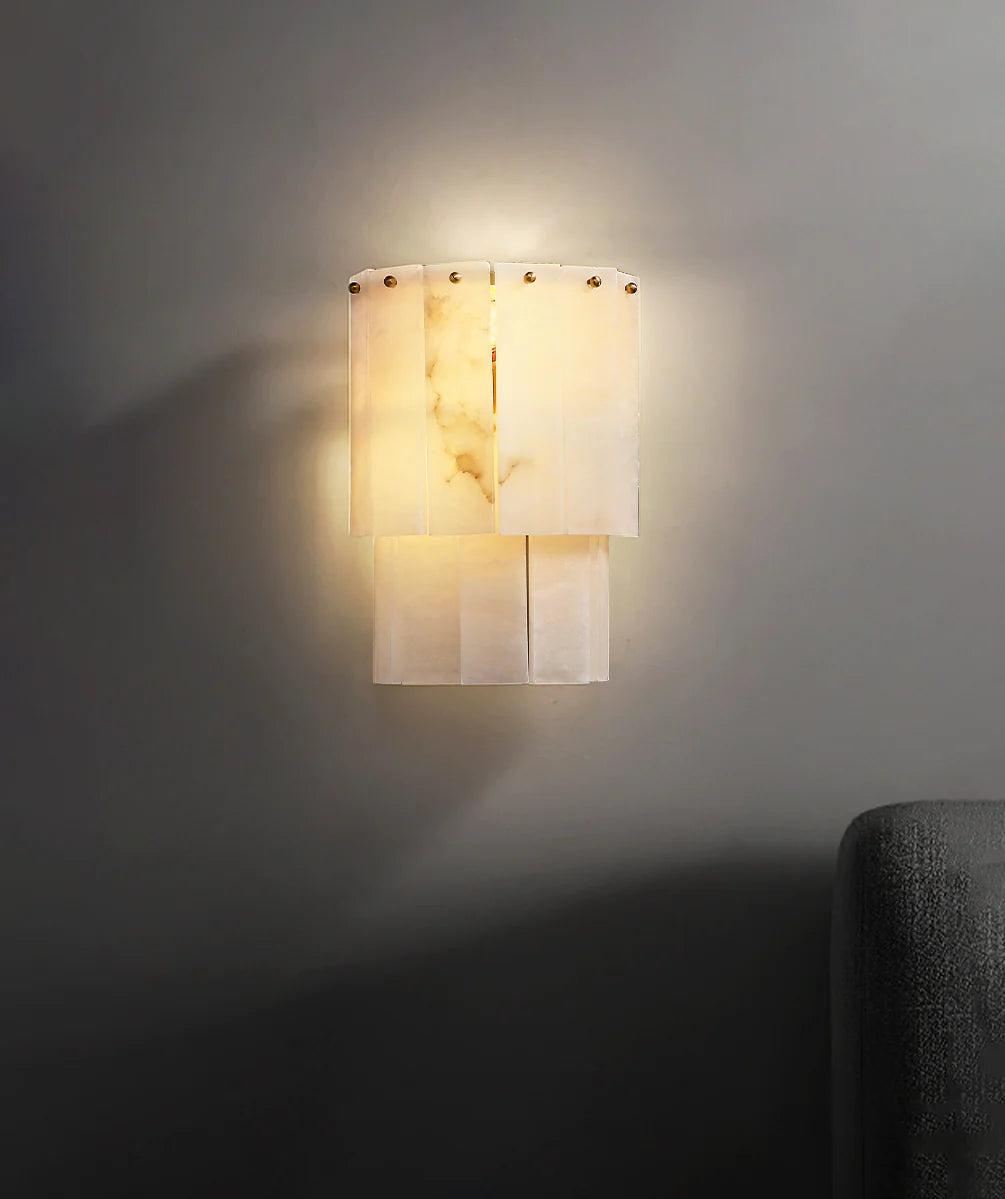 Alabaster 2 Layer Wall Lamp - Nuvé
