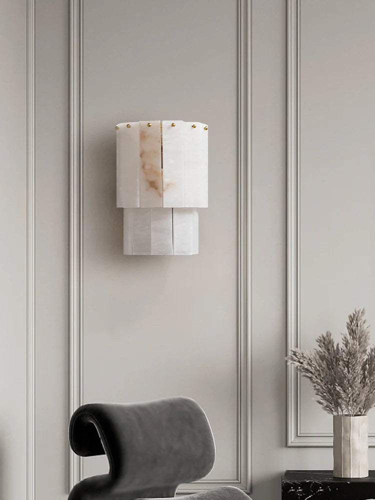 Alabaster 2 Layer Wall Lamp - Nuvé