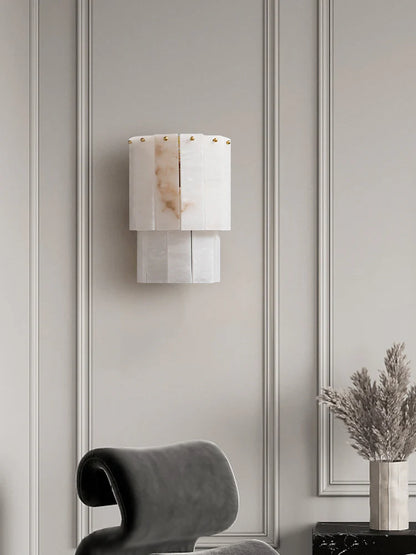 Alabaster 2 Layer Wall Lamp - Nuvé