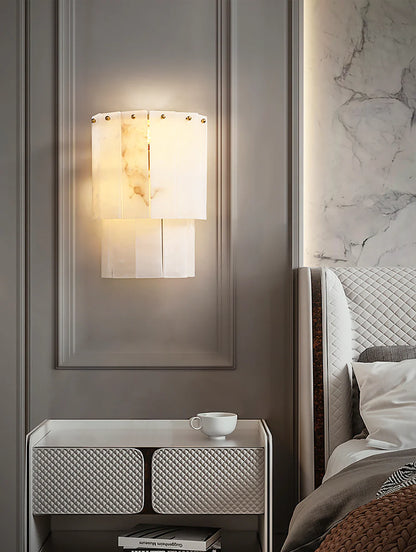 Alabaster 2 Layer Wall Lamp - Nuvé