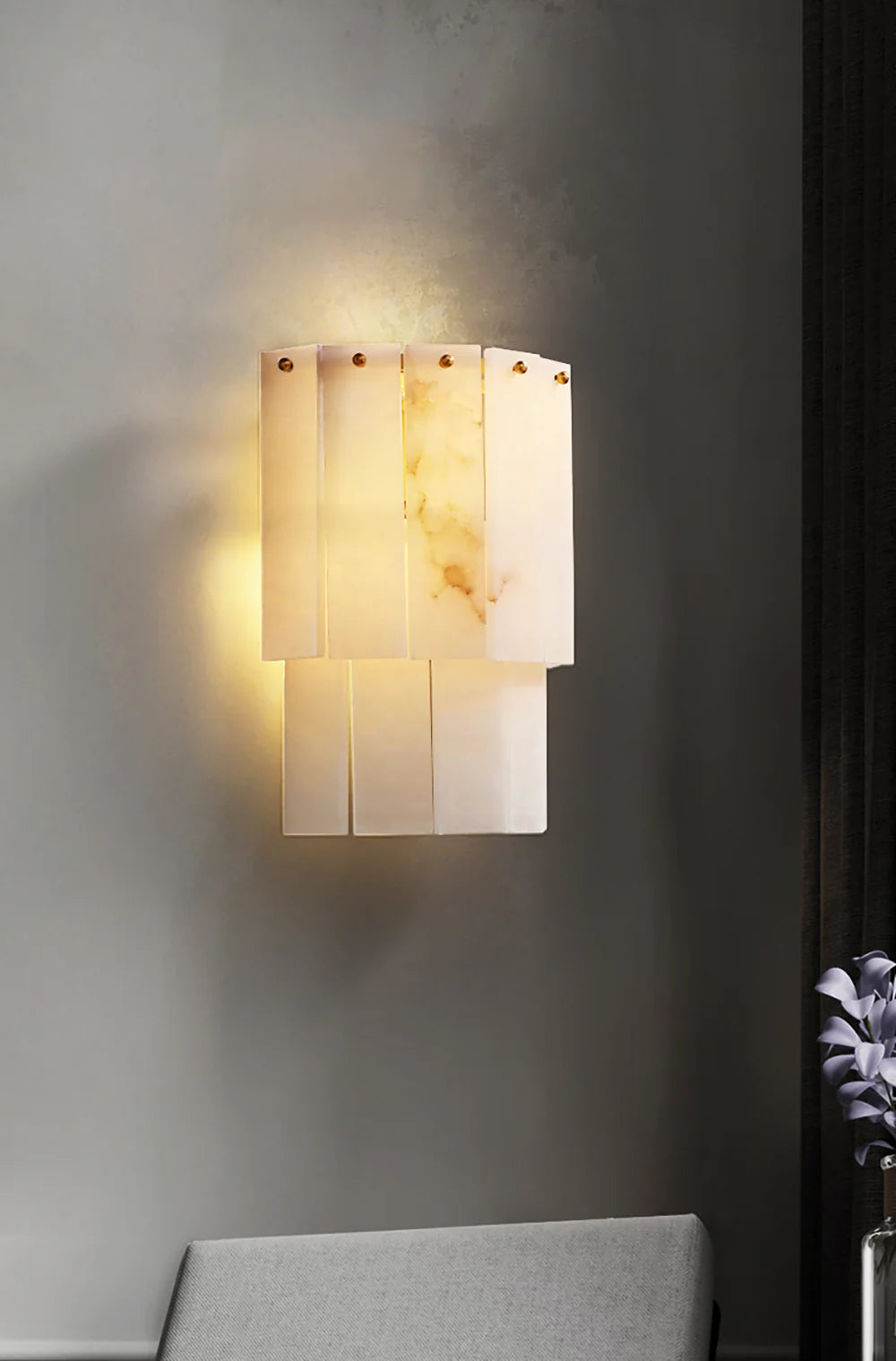 Alabaster 2 Layer Wall Lamp - Nuvé