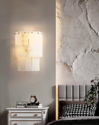 Alabaster 2 Layer Wall Lamp - Nuvé