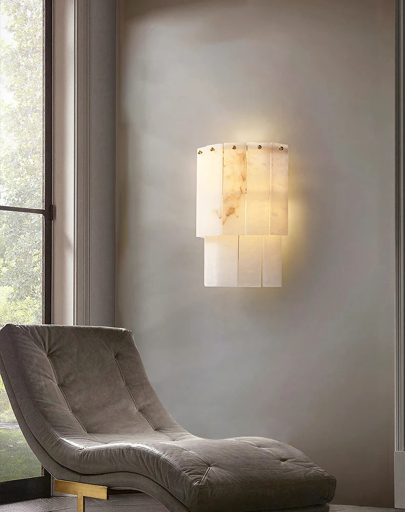 Alabaster 2 Layer Wall Lamp - Nuvé