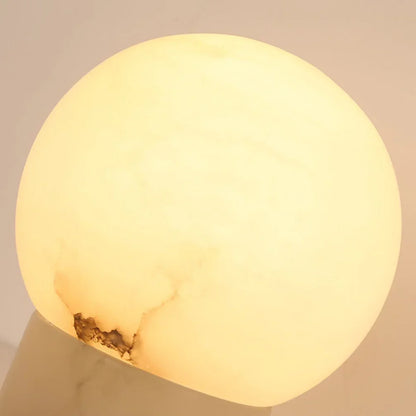 Alabaster Ball Round Table Lamp - Nuvé