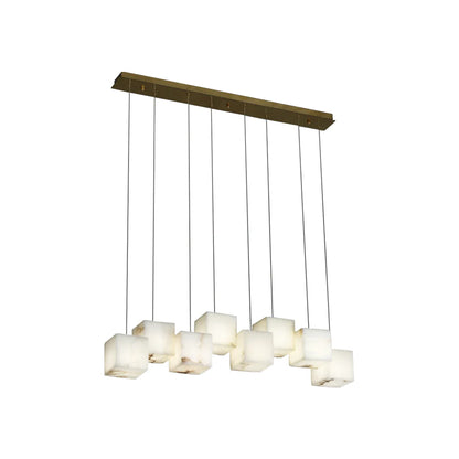 Simple Alabaster Box chandelier - Nuvé