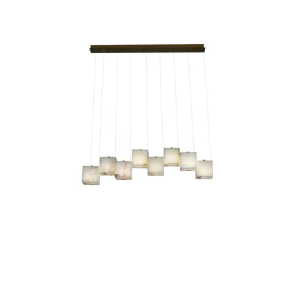 Simple Alabaster Box chandelier - Nuvé