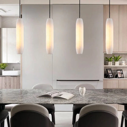 Alabaster Flute Pendant Light