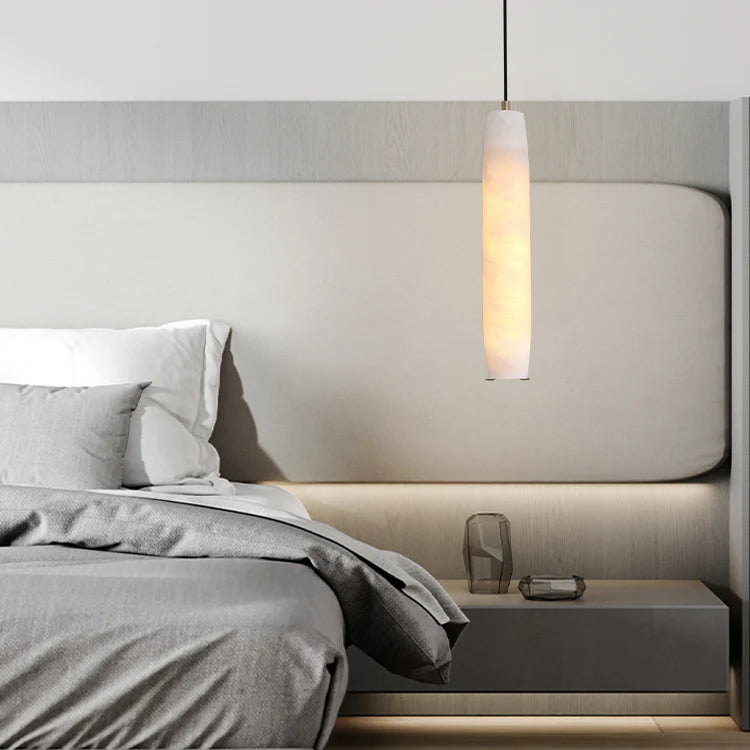 Alabaster Flute Pendant Light