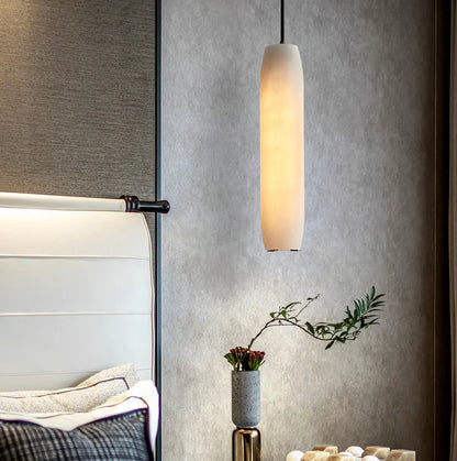 Alabaster Flute Pendant Light