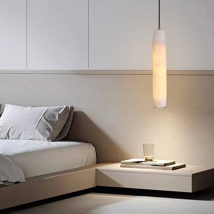 Alabaster Flute Pendant Light