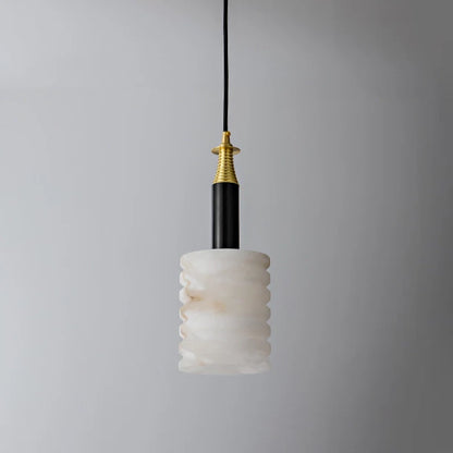 Modern Cylindrical Alabaster Pendant Lamp - Nuvé