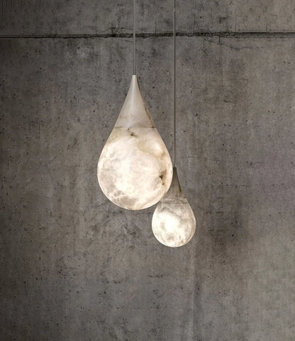 Alabaster White Raindrop Pendant Light - Nuvé