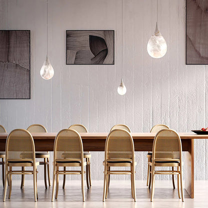 Alabaster White Raindrop Pendant Light - Nuvé