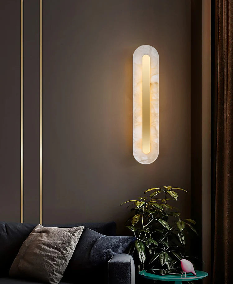 Alabaster Rounded Wall Light - Nuvé