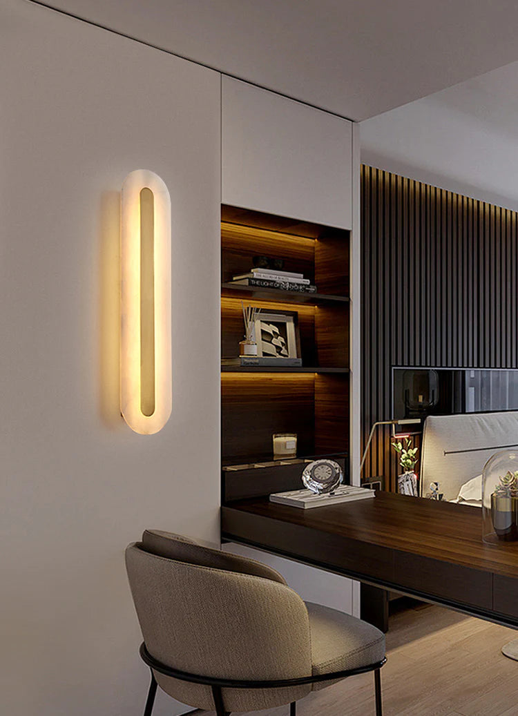 Alabaster Rounded Wall Light - Nuvé