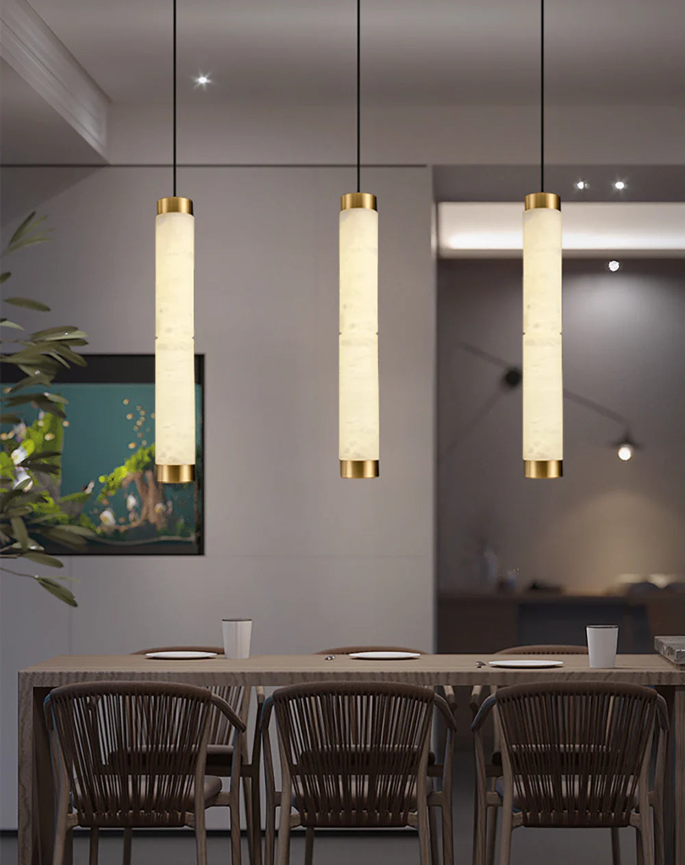 Strip Alabaster Chandelier - Nuvé