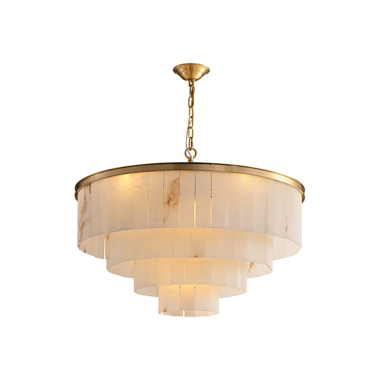 Modern Marble Tiered Chandelier - Nuvé
