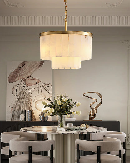 Modern Marble Tiered Chandelier - Nuvé