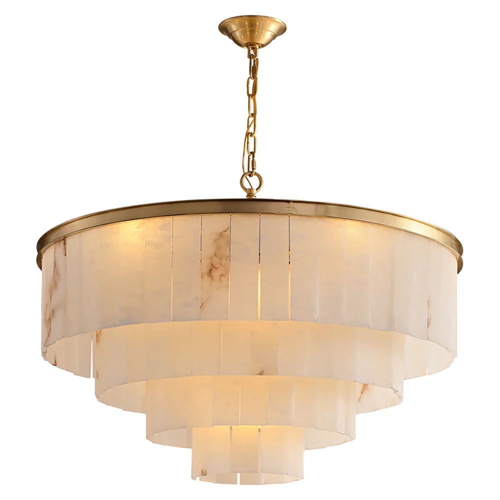 Modern Marble Tiered Chandelier - Nuvé