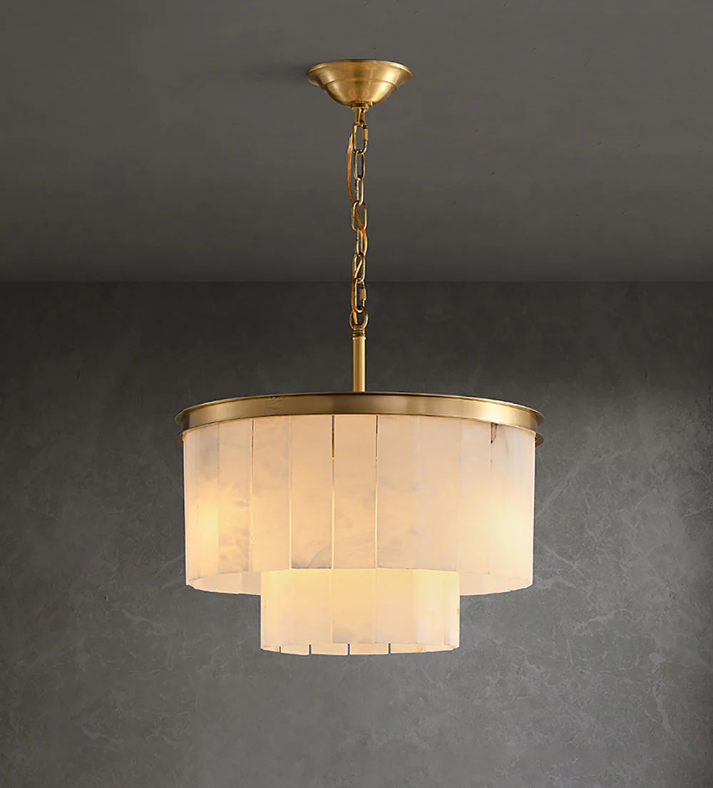 Modern Marble Tiered Chandelier - Nuvé