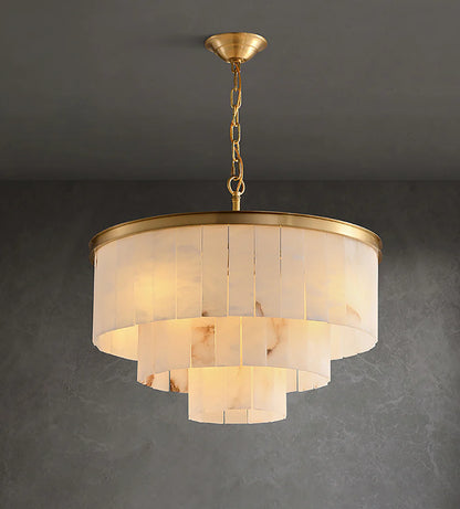 Modern Marble Tiered Chandelier - Nuvé