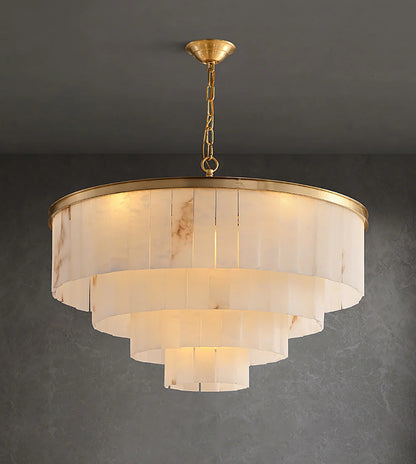 Modern Marble Tiered Chandelier - Nuvé