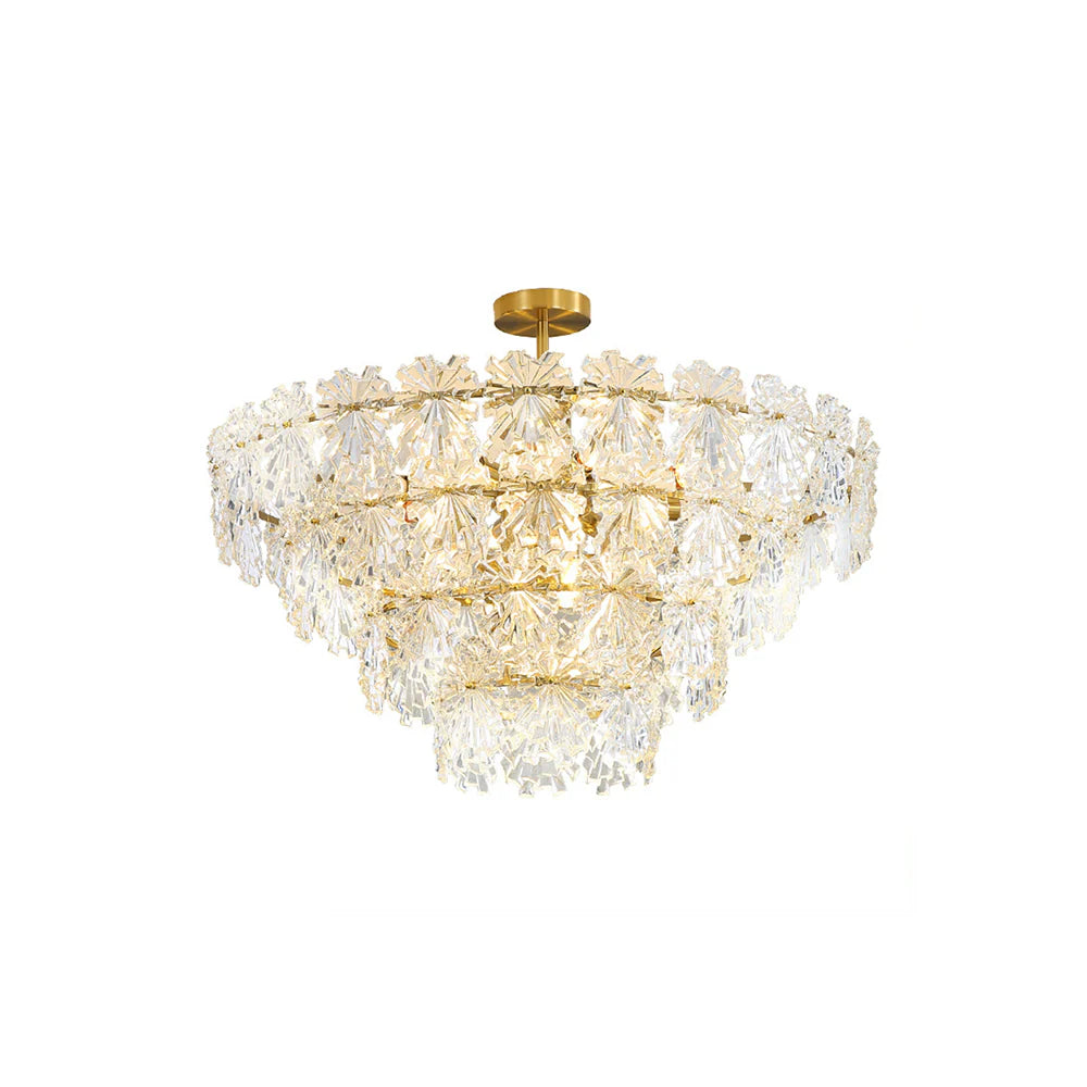 Gold Marilyn Elegant Glass Chandelier - Nuvé