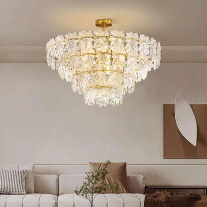 Gold Marilyn Elegant Glass Chandelier - Nuvé