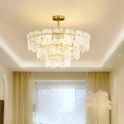 Gold Marilyn Elegant Glass Chandelier - Nuvé