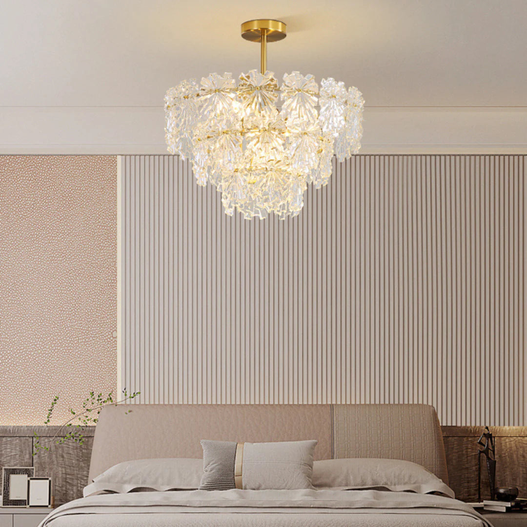 Gold Marilyn Elegant Glass Chandelier - Nuvé