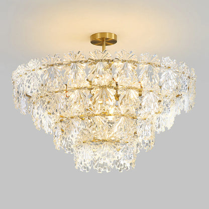Gold Marilyn Elegant Glass Chandelier - Nuvé