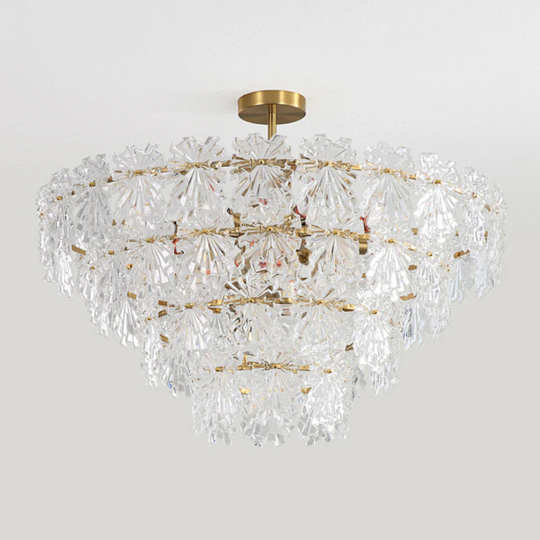 Gold Marilyn Elegant Glass Chandelier - Nuvé