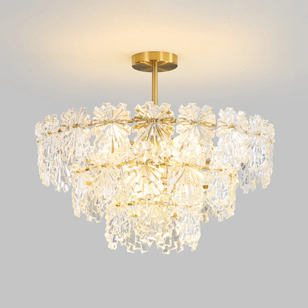 Gold Marilyn Elegant Glass Chandelier - Nuvé