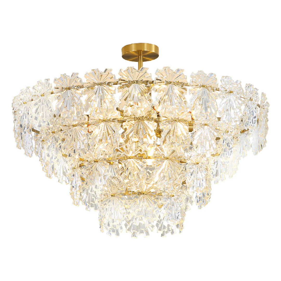 Gold Marilyn Elegant Glass Chandelier - Nuvé