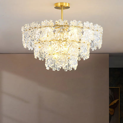 Gold Marilyn Elegant Glass Chandelier - Nuvé