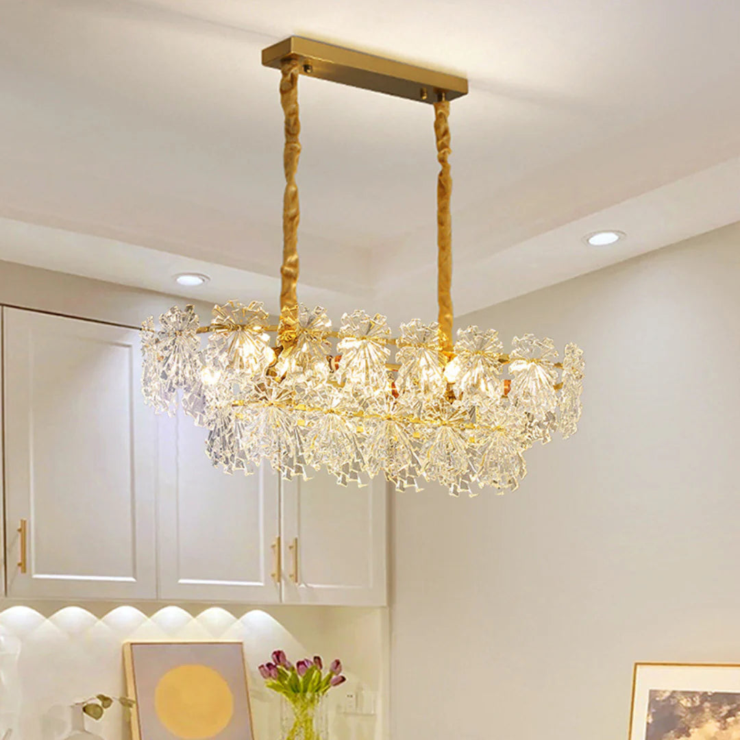 Gold Marilyn Elegant Glass Chandelier - Nuvé